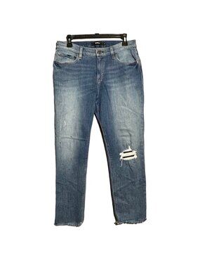 Hudson Jessi Boyfriend Jeans Women Size 26 Distressed Studded Frayed Metal Retro
